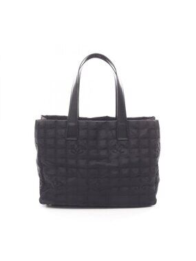 Chanel Tote New Travel Line MM Black Leather MM